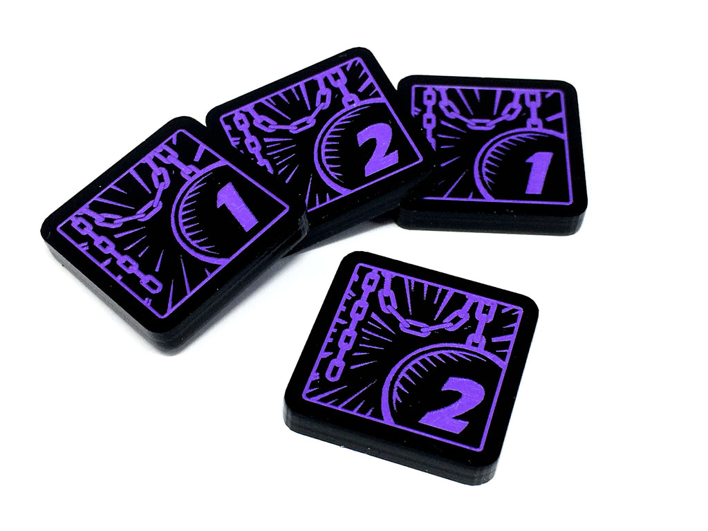 4 x Absorbing Man Delay tokens (double sided) for Marvel Champions LCG,
