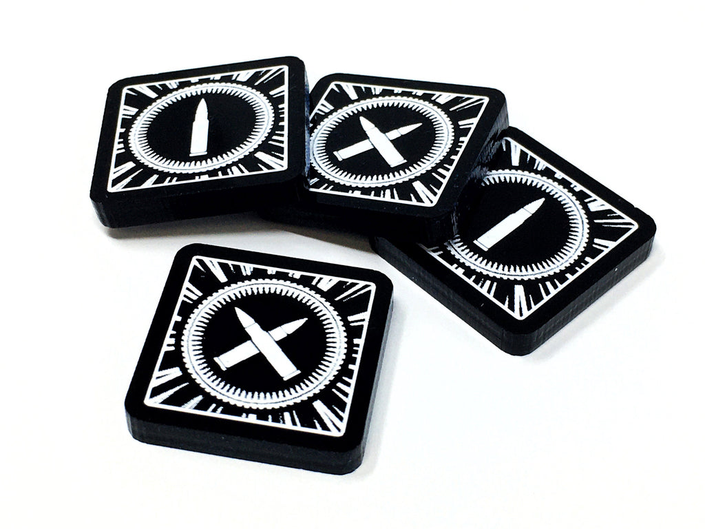 4 x Crossbones Ammo tokens for Marvel Champions LCG, Double sided