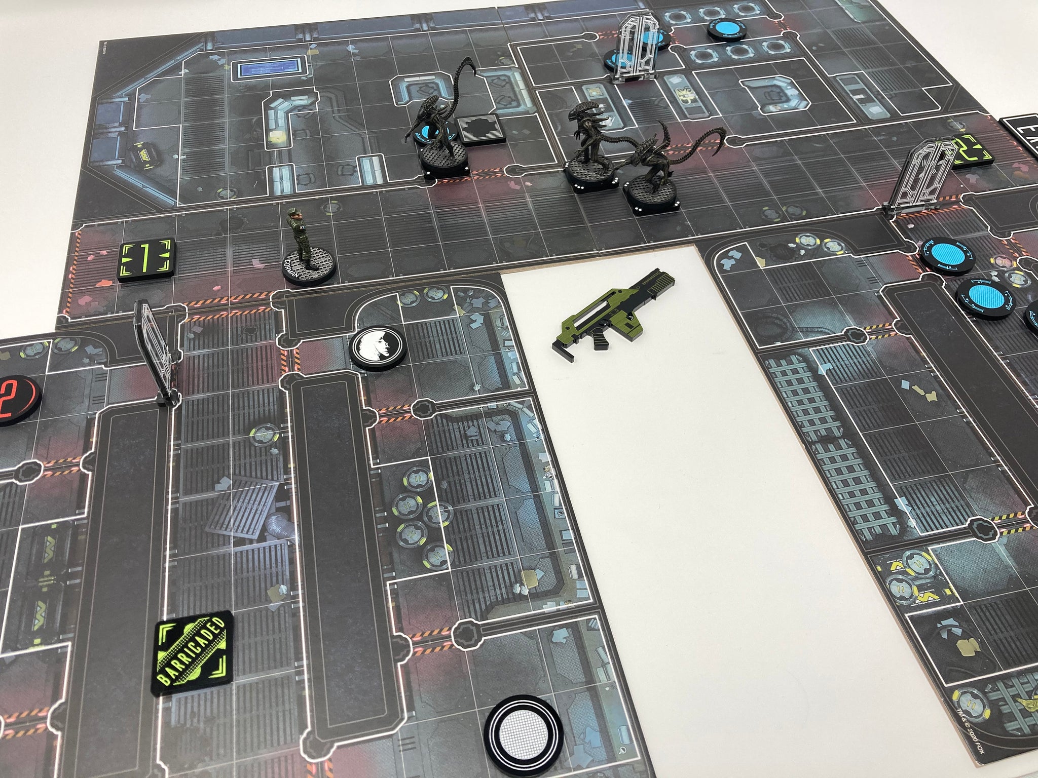 4 x Mission Blip Tokens (Double Sided) for Aliens: Another Glorious Day In The Corps