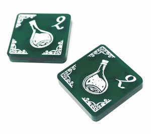 2 x Strange Solution Supply tokens (double sided) for Arkham Horror LCG