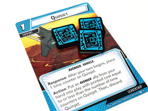 3 x Quinjet Time Tokens for Marvel Champions LCG, Double Sided