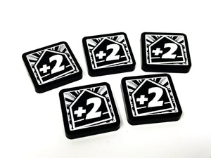 5 x Acceleration Tokens +1/+2 (double sided) for Marvel Champions LCG