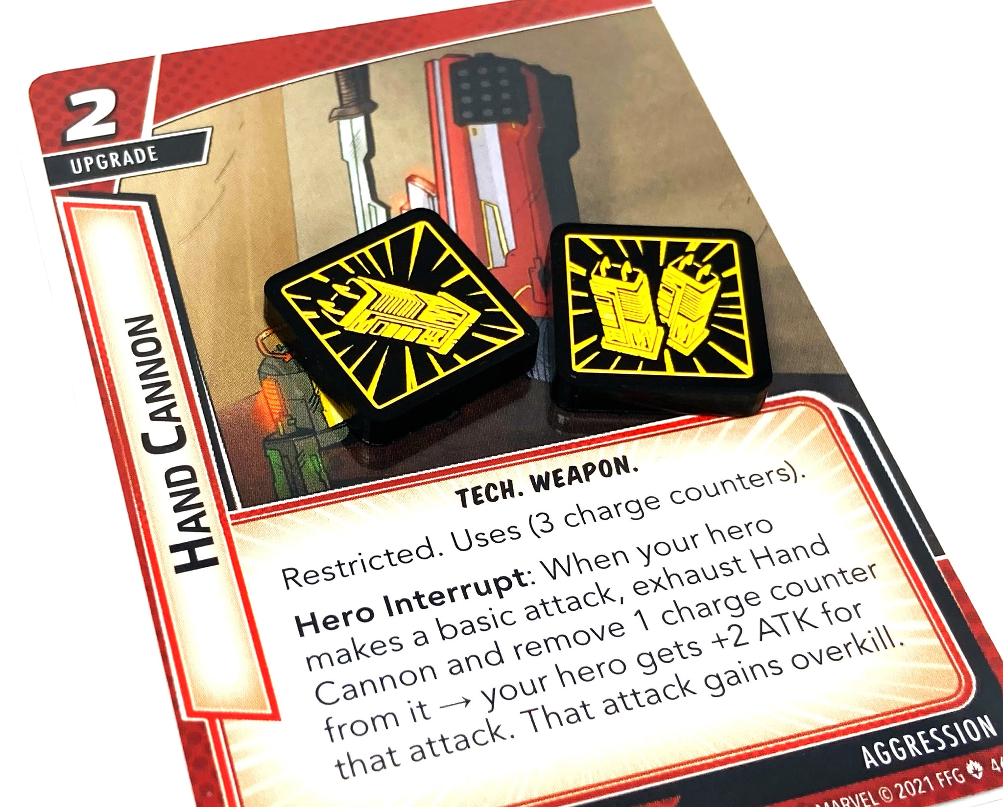 2 x Charge Tokens (double sided) for Marvel Champions LCG