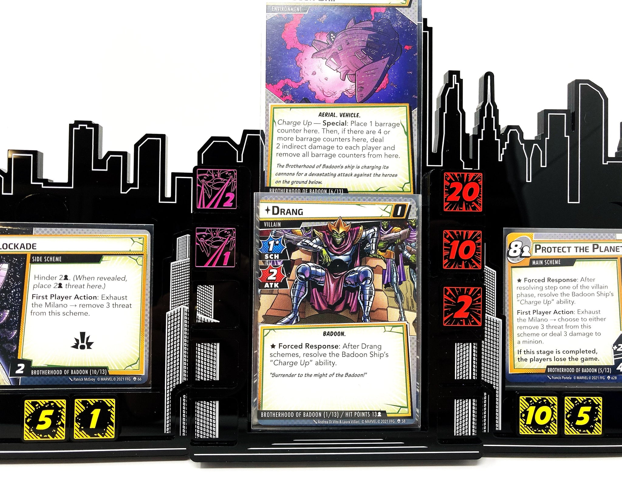 2 x Barrage Tokens (double sided) for Marvel Champions LCG