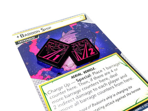 2 x Barrage Tokens (double sided) for Marvel Champions LCG