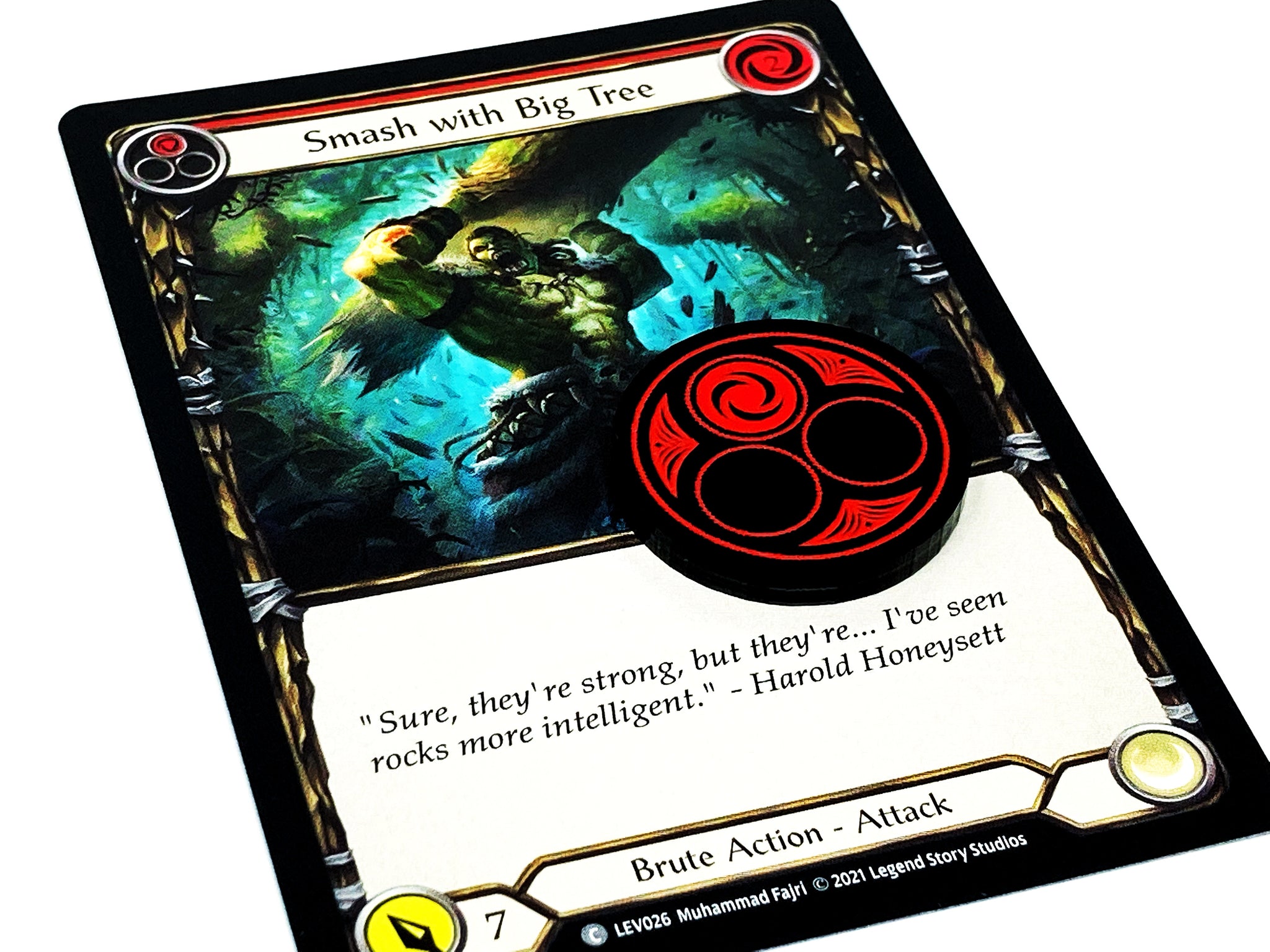 1 x 1/2 Resource Tracker Token (double sided) for Flesh and Blood TCG