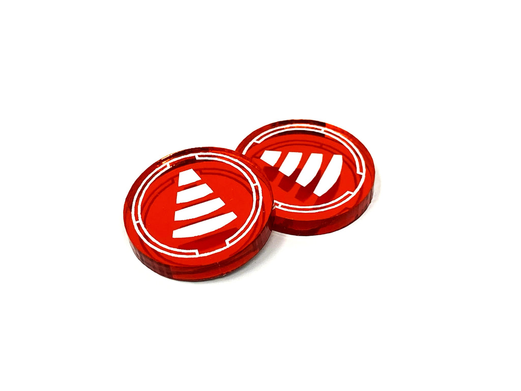 2 x Tractor Beam Tokens - Mirror Series (single sided)