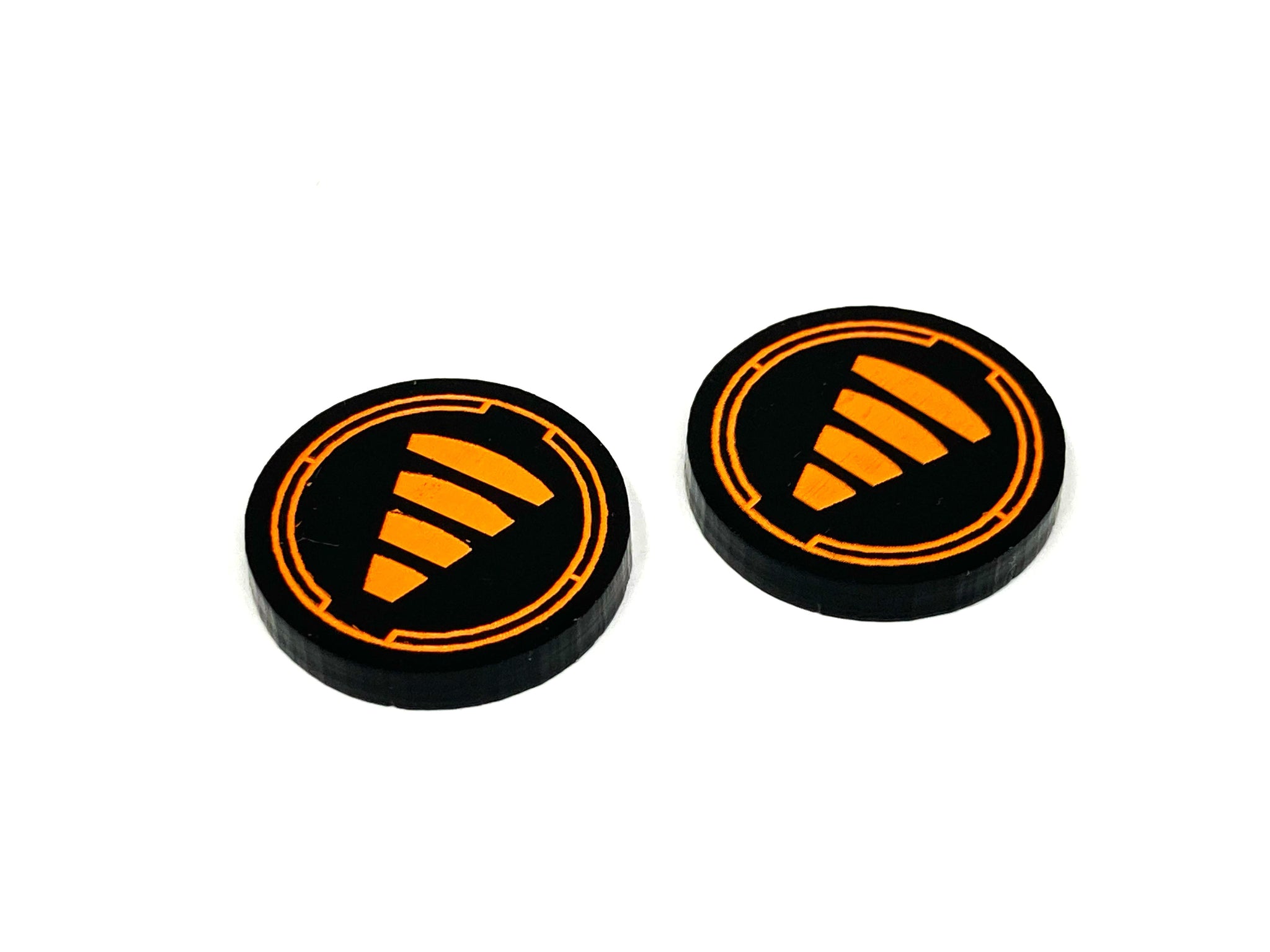 2 x Tractor Beam Tokens - Black Series (single sided)