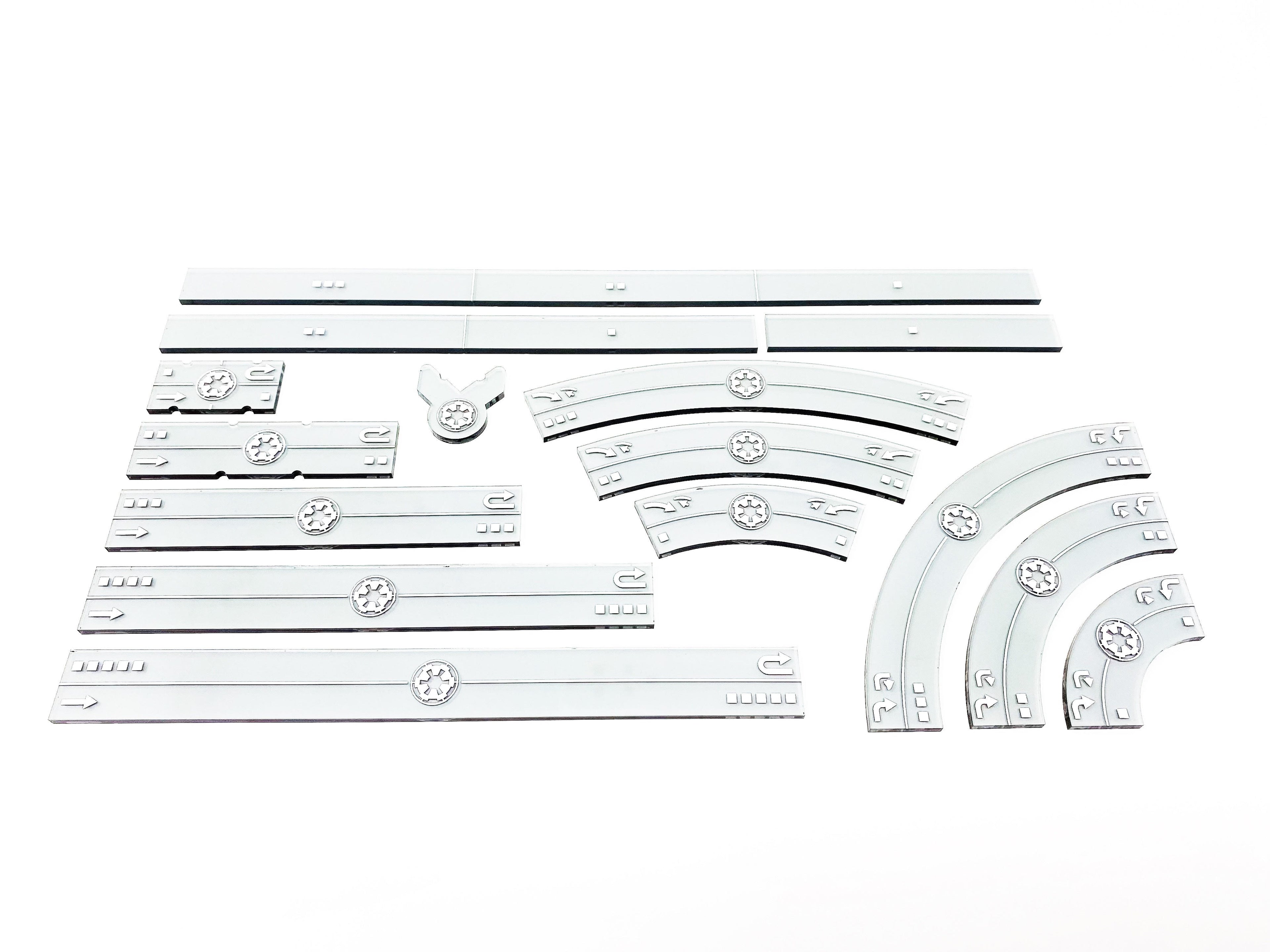 Imperial - Manoeuvre Template Set - Star Wars X-wing Compatible