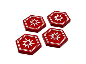 4 x Critical Hit Tokens - Translucent Series (Single Sided)