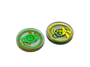2 x Passive Sensor/Calculate Tokens - Translucent Series (Double Sided)