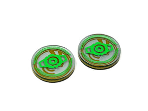 2 x Passive Sensor/Calculate Tokens - Translucent Series (Double Sided)