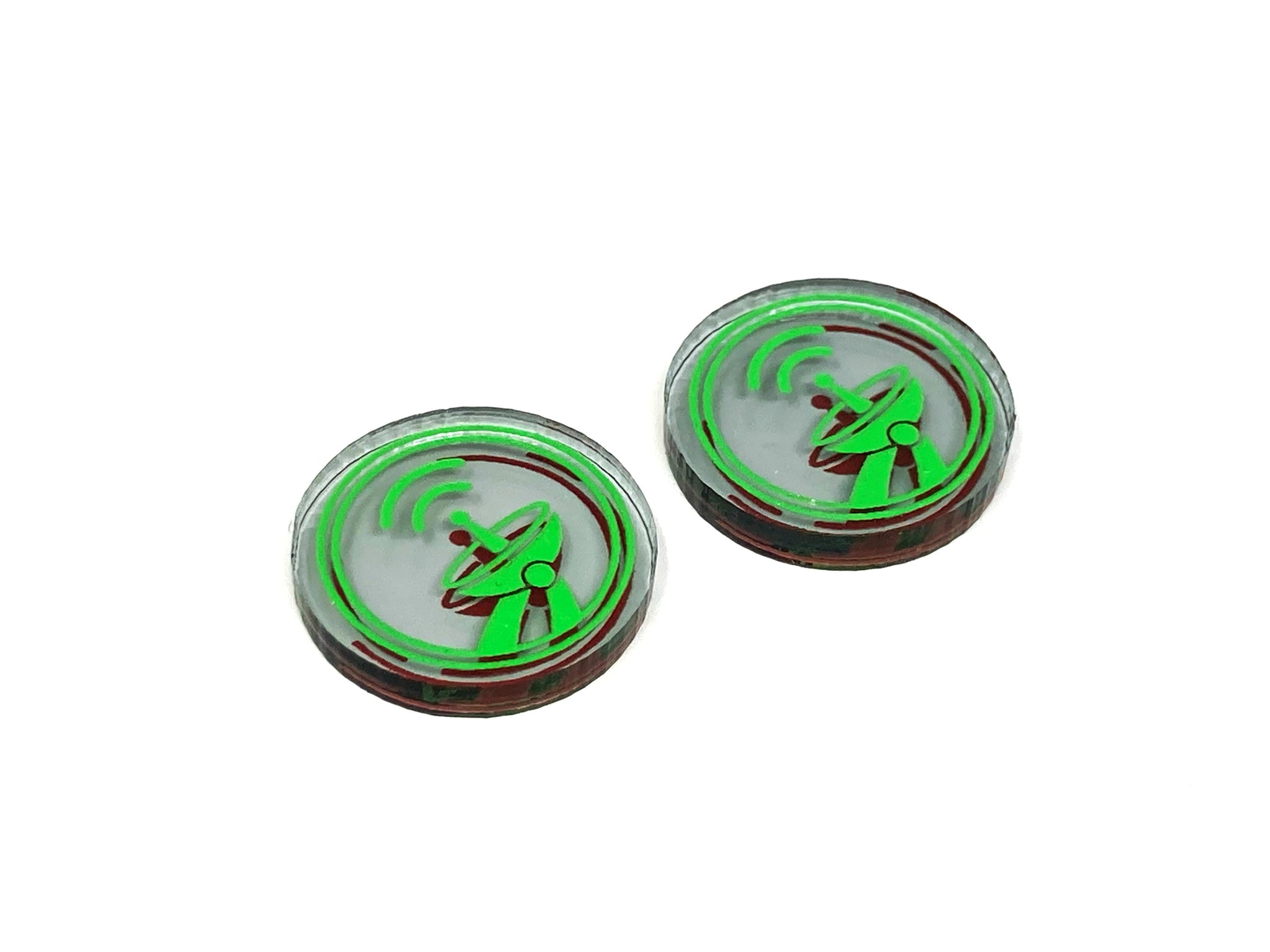 2 x Passive Sensor Tokens - Translucent Series (Double Sided)