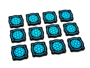 12 x 'Love Heart' Shield Tokens - Wave 2 - Black Series (Double Sided)
