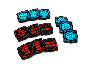 12 x 'Love Heart' Shield Tokens - Wave 2 - Black Series (Double Sided)