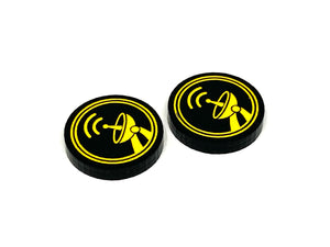 2 x Passive Sensor/Calculate Tokens - Black Series (Double Sided)
